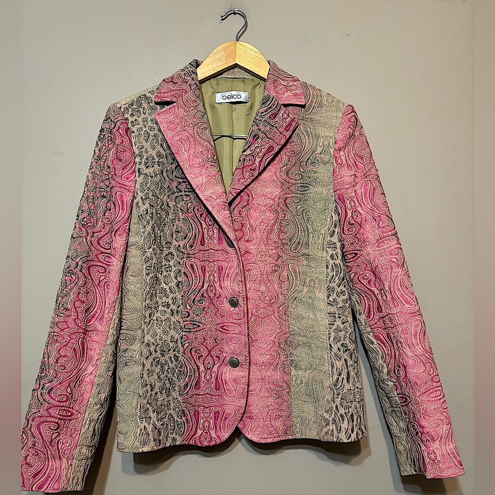 GELCO Vintage Brocade Jacquard Tapestry Blazer